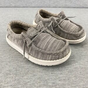 Hey Dude Wally Slip On Toddler Shoes Size US K 9 Color Gray & White